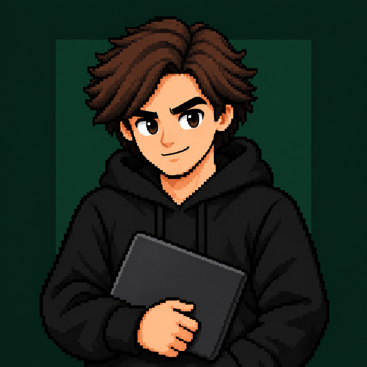 Vlad with his laptop